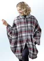Cape met markant ruitmotief 