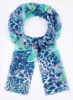 Sjaal met fantasie- en roofdierbontdessin 