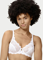 Triumph Amourette beugelbh met elastische kant WIT