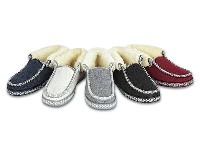 Cottagepantoffels met antislip rubberen buitenzool 
