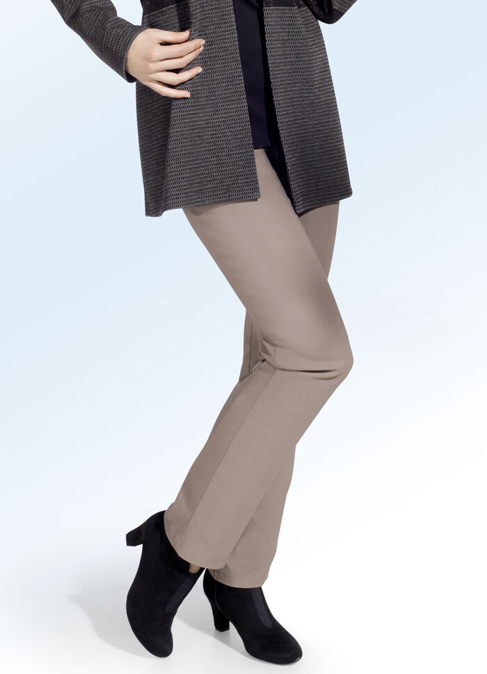 Broek met zachte, verwarmende voering ZAND