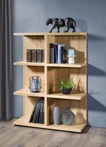 Plank met 6 open vakken ARTISANAAL EIKENHOUT