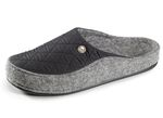 Pantoffel met anatomisch gevormd voetbed ZWART-GRIJS
