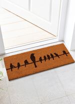 Deurmat met anti-slip rubberen achterkant BRUIN