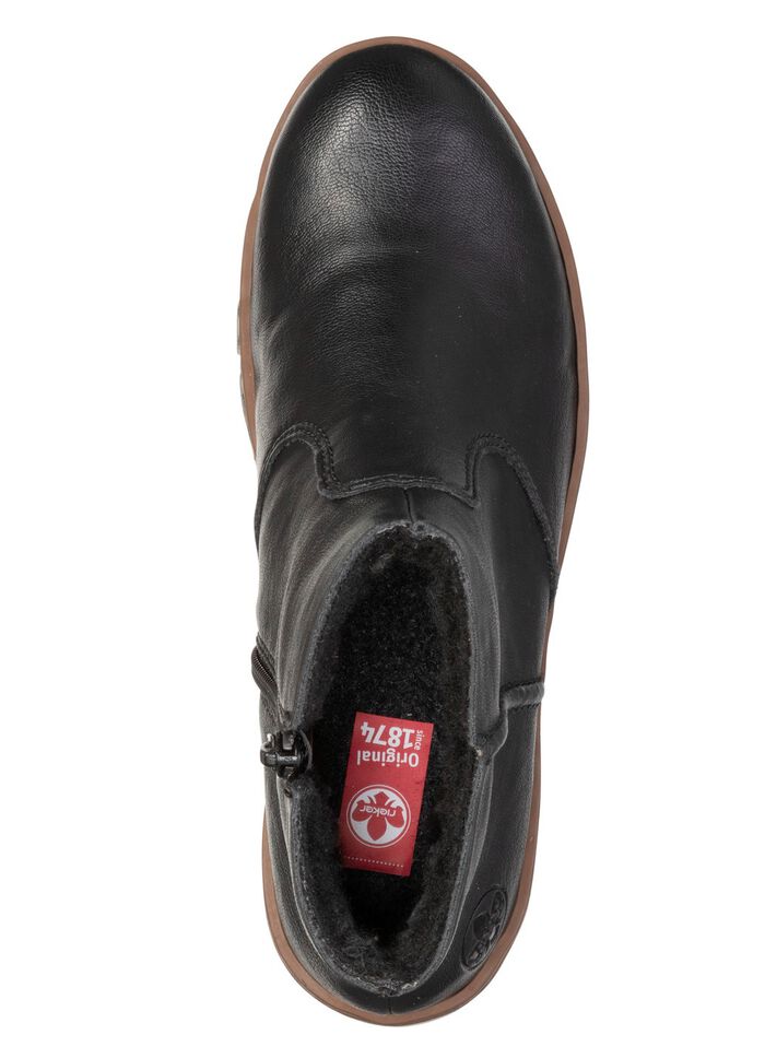 Rieker, gevoerde dames enkellaarsjes, winterschoenen, met rits 