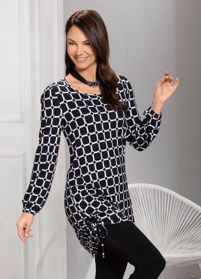 Uniek lang shirt met zijsplitten 