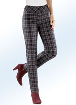 Broek met trendy ruitjesdessin ANTRACIET-BORDEAUX-GRIJS
