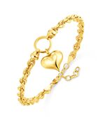 Koordarmband met hartjeshanger 