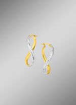 Oorringen met diamantcoating en clipsluiting 