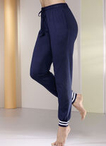 Set van twee slaap- en vrijetijdsbroeken met gestreepte manchetten 