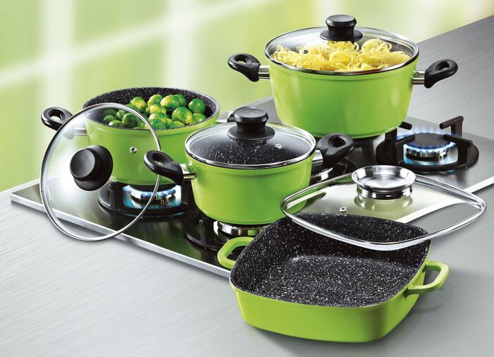 Stoneline &ndash; pottenset, 10-delig: Een aankoop voor het leven GROEN