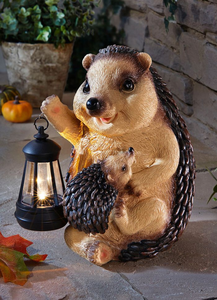 Weerbestendige egel met lantaarn 