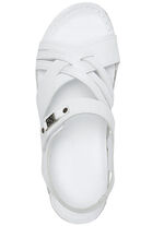 Andrea Conti sandaal met metalen sieraden WIT