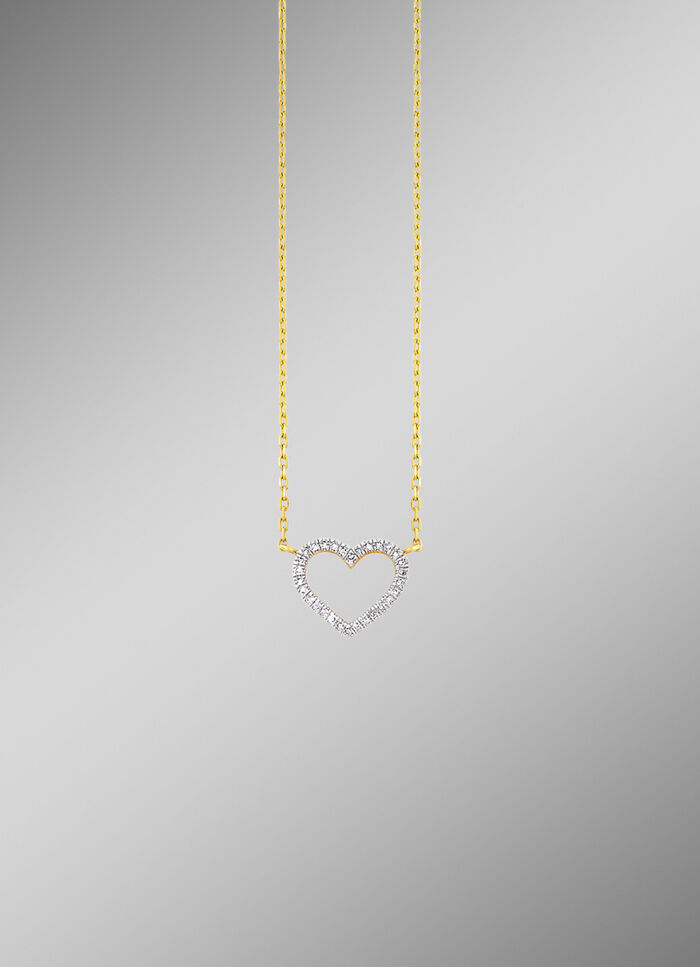 Prachtige hartenketting met 30 diamanten