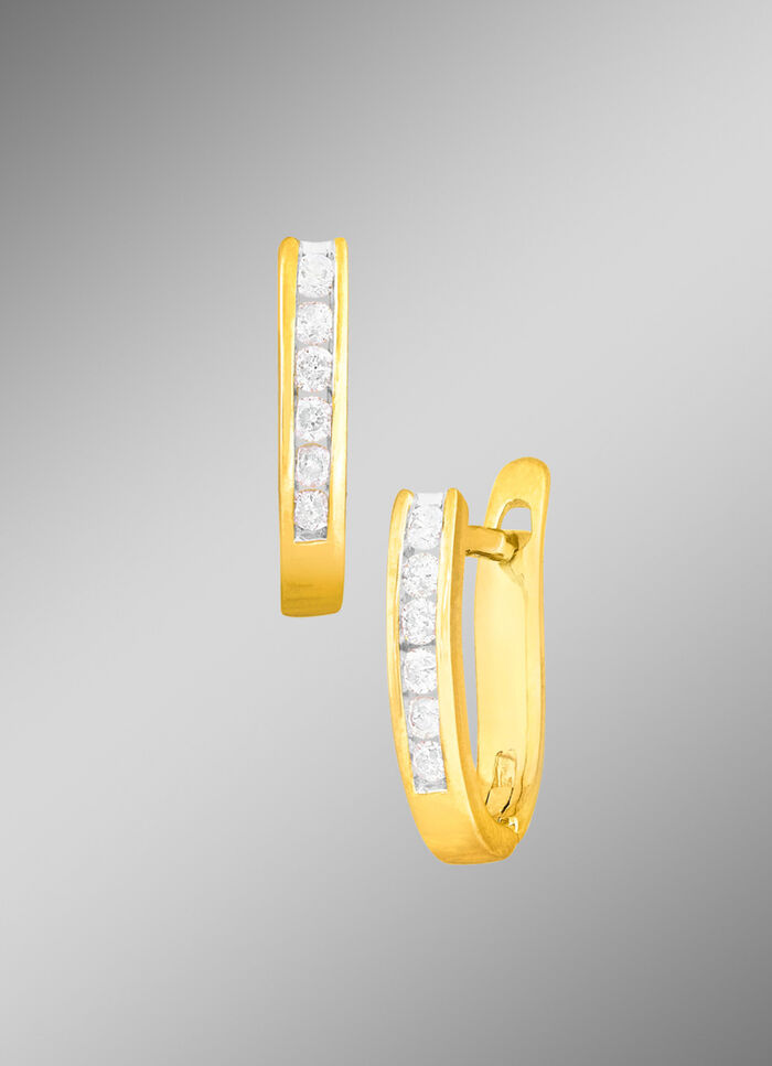 Klassieke oorringen met diamanten