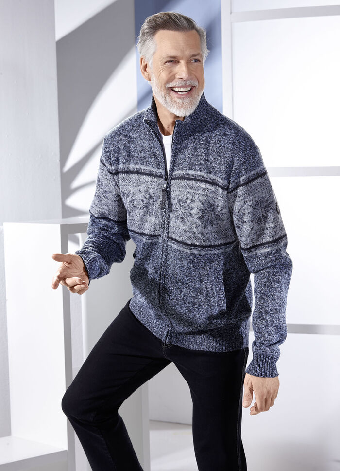 Jas met doorlopende ritssluiting 