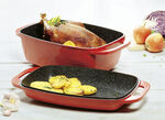 Stoneline® braadpan met absoluut krasbestendige Stoneline antiaanbaklaag ROOD