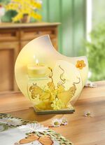 Glazen theelichthouder 