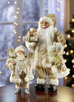 Handgemaakte Kerstman GOLD-SILBER-WEISS