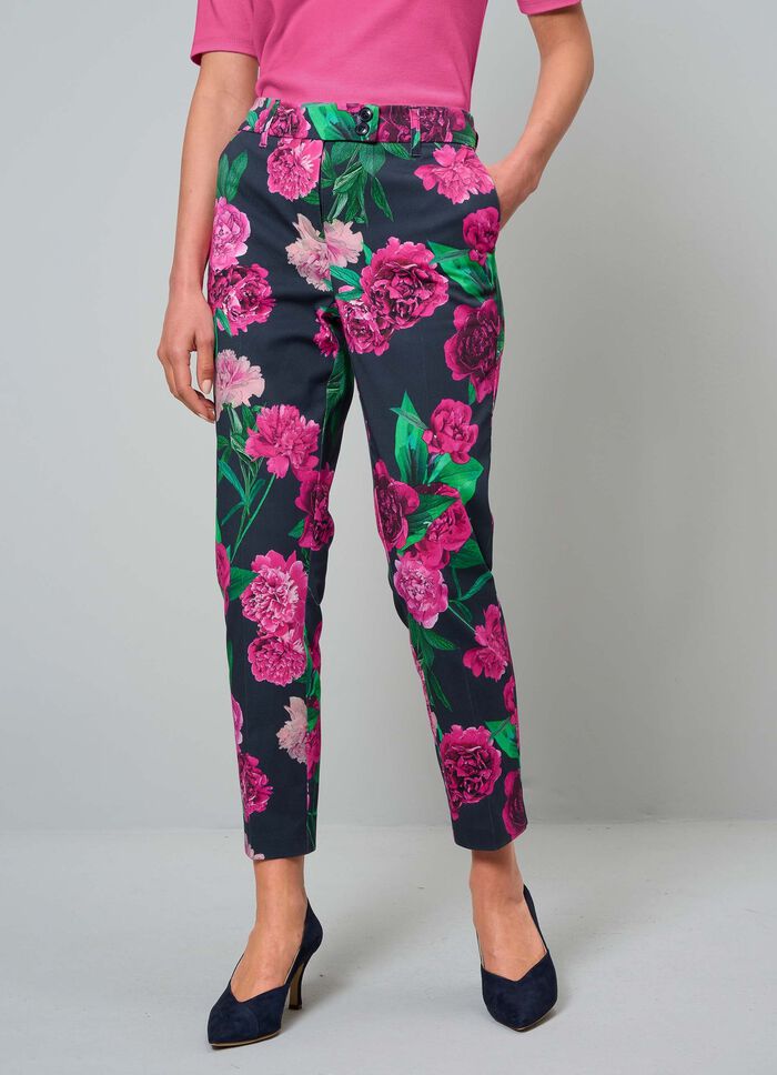 Broek met kleurrijke print 