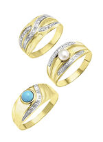 Damesringenset 3 stuks. 925/- 