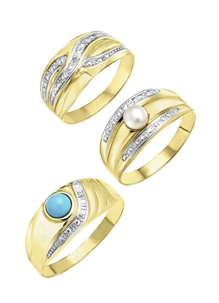 Damesringenset 3 stuks. 925/- 
