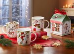 Kerstmokken, set van 4, met geschenkdozen 