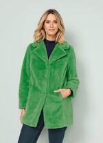 Jas van imitatiebont GROEN