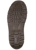 Veterlaars van nubuckleer BRUIN-ZWART