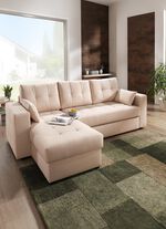 Gestoffeerd meubel met slaapfunctie BEIGE