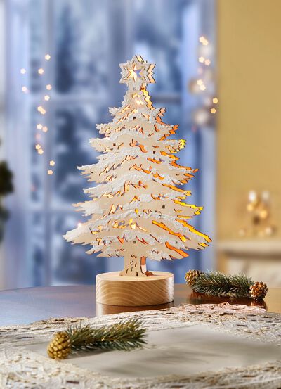 Verlichte dennenboom 