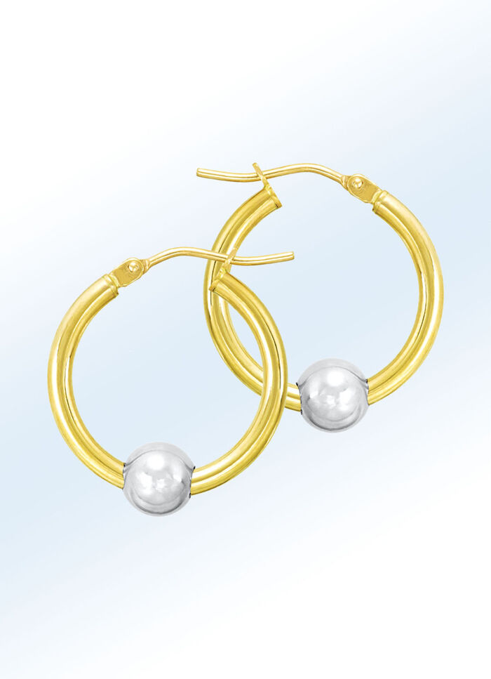 Tweekleurige creoolse oorbellen 