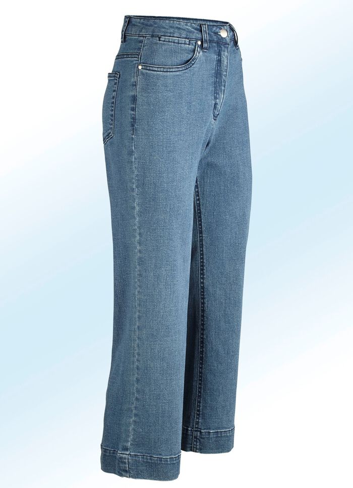 Jeans-culotte in 5-pocket-model 