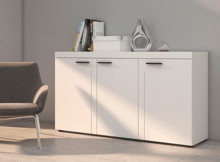 Ladekastserie met matte fronten WIT