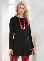 Lang shirt met een licht uitlopende vorm 