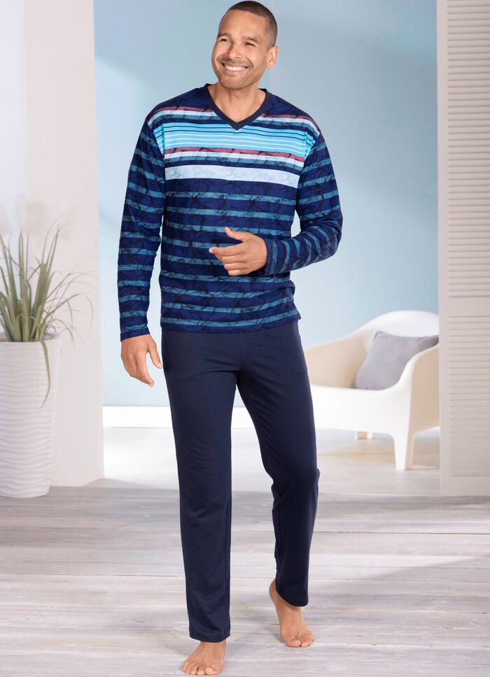 hajo Klimalight pyjama met V-hals en open uiteinden 