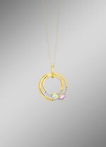 Aantrekkelijke blikvanger: hanger met synthetische zirkonia en glazen stenen 