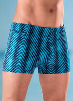 Hoge halflange zwembroek, met zakje met ritssluiting 