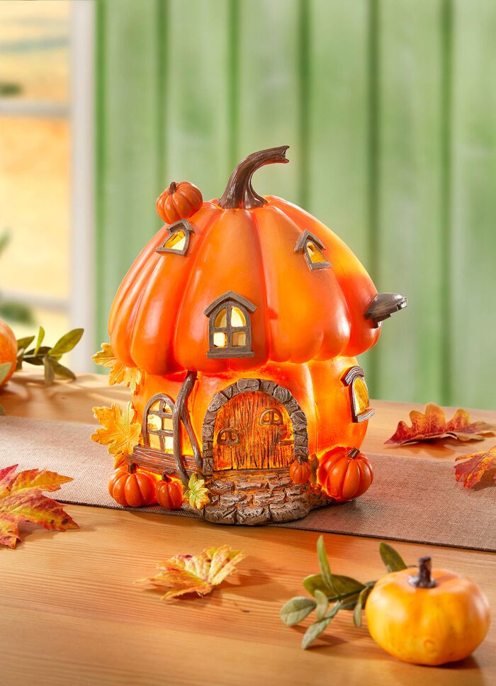 Verlicht pompoenhuis 