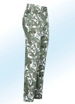 Broek met trendy bladerenprint 