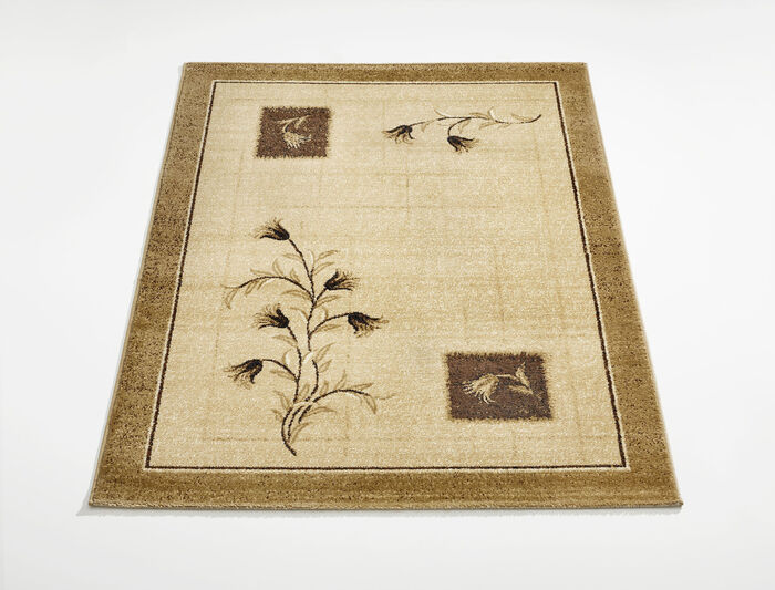 Bruggen en tapijten met planten- en wijnrankmotieven BEIGE