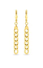 Lange oorbellen in een kinketting-design 