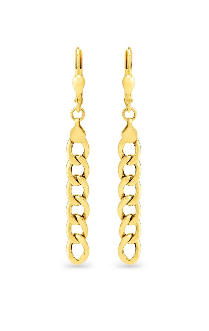 Lange oorbellen in een kinketting-design 