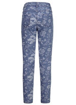 Jeans met bloemdessin JEANS BLAUW-BLAUW
