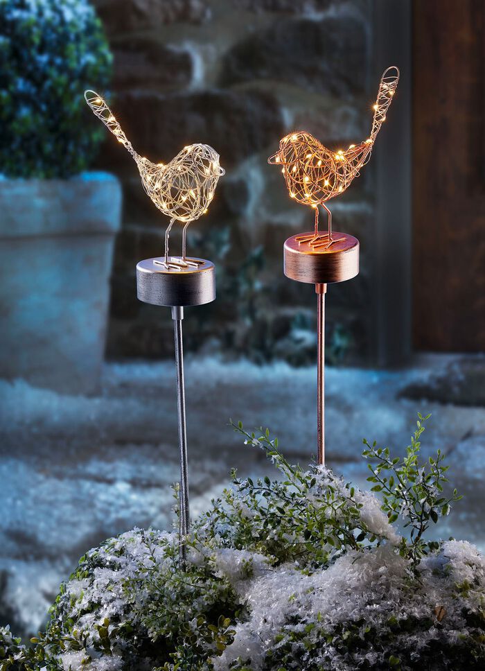 Decoratieve metalen LED-vogel 