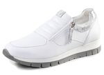 ELENA EDEN sneakers gemaakt van nappaleer en zilvergrijs su&egrave;de met reli&euml;f 