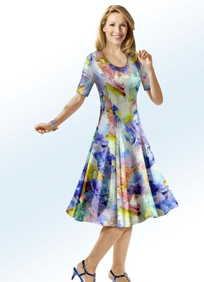 Slip-on jurk met ronde halslijn 