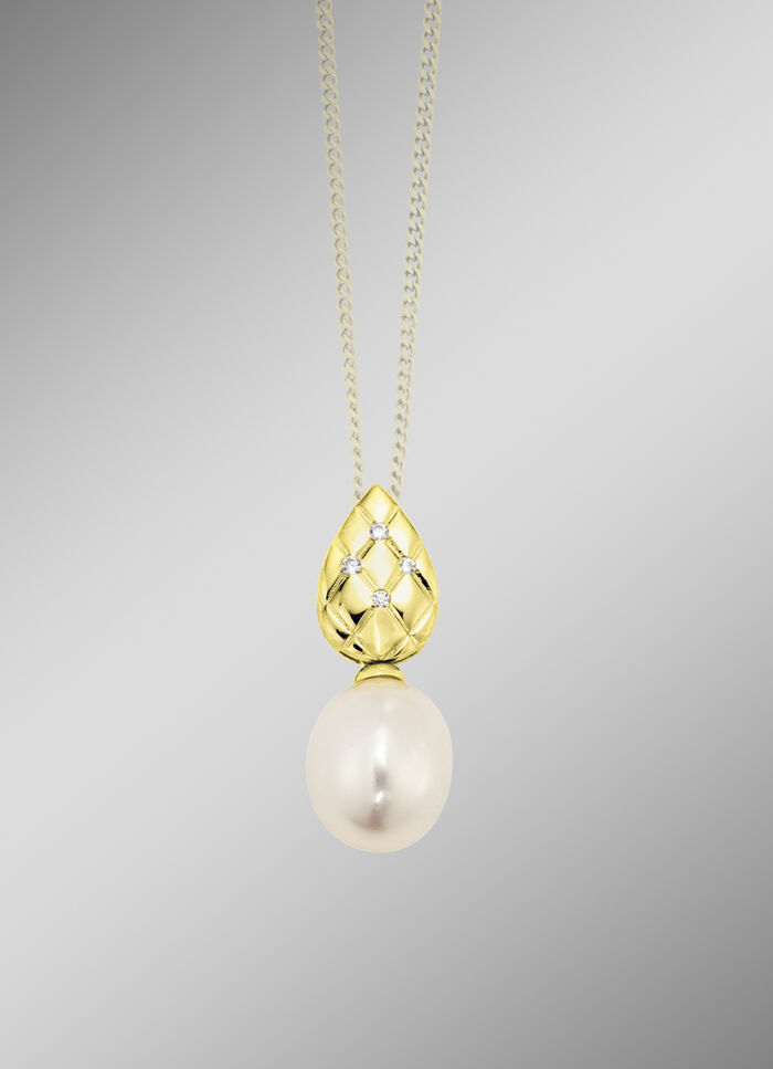 Kettinghanger met zoetwater-cultiv&eacute;parel 