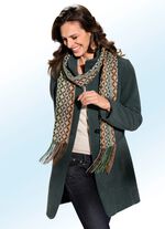 Lange jas in 2 kleuren met knoopsluiting FLESSENGROEN