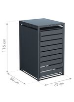 Afvalcontainerbox "Kubus", antraciet 